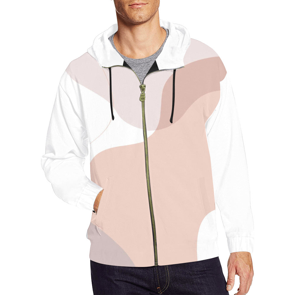Urban-Style Men's All Over Print Full Zip Hoodie (Model H14)