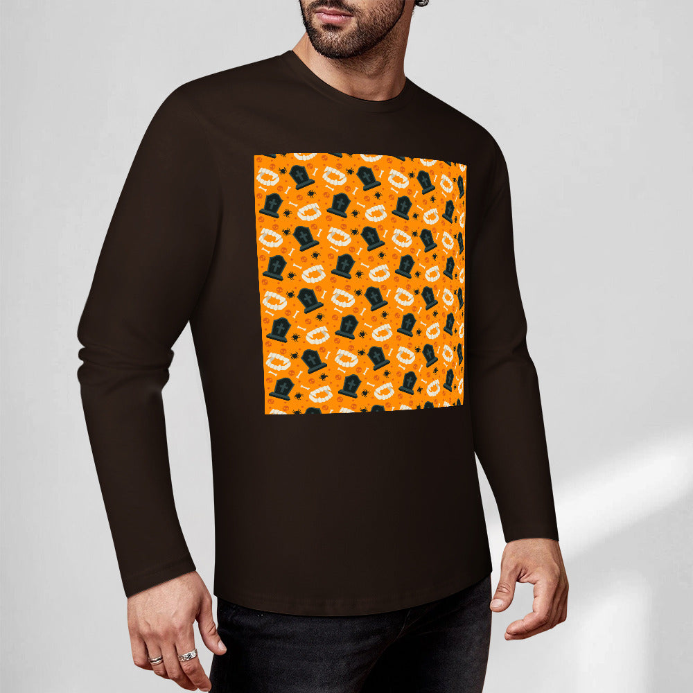 Halloween Design Pure cotton long sleeved T-shirt Multiple colors available