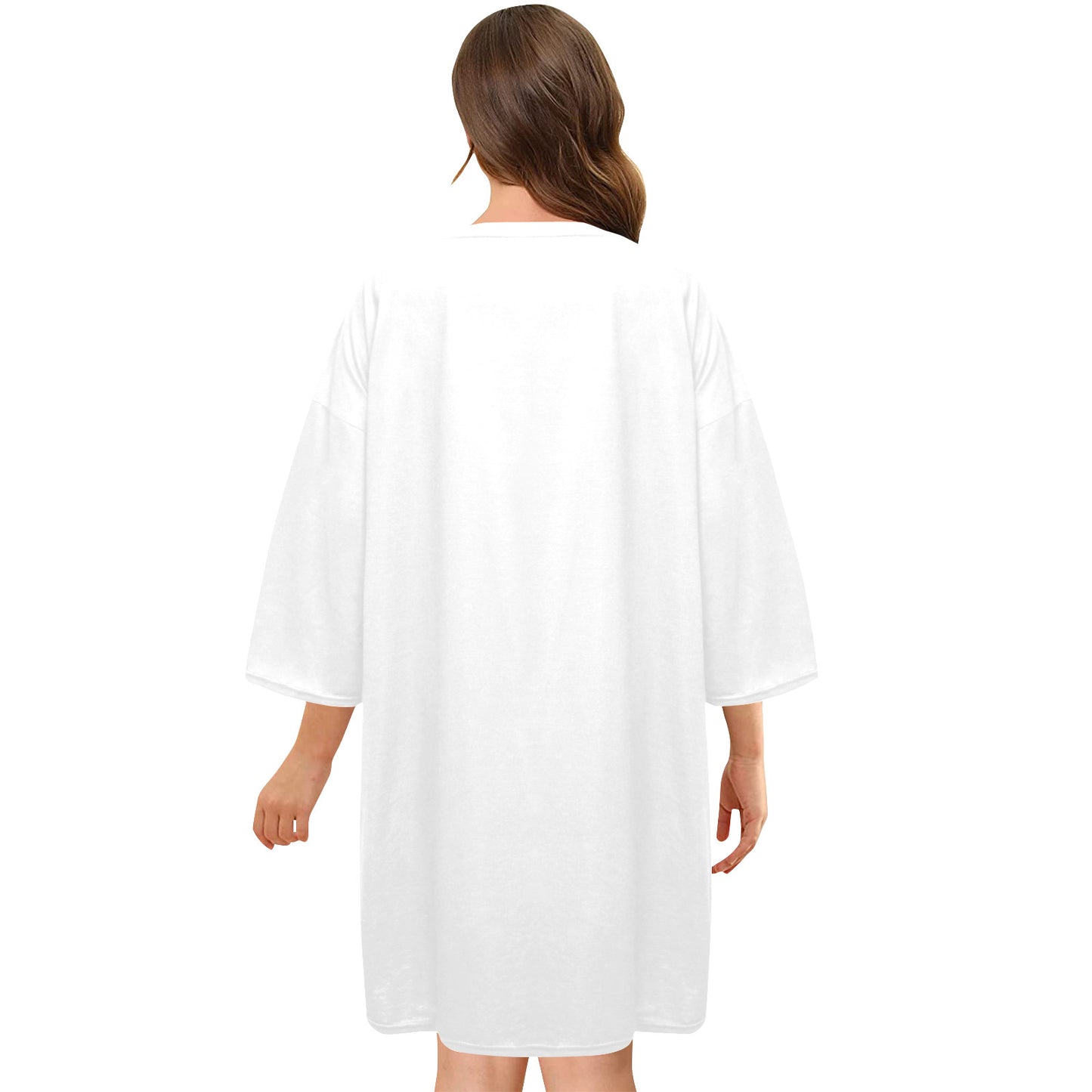 Women's Oversized Sleep Tee (T74) Floral Design