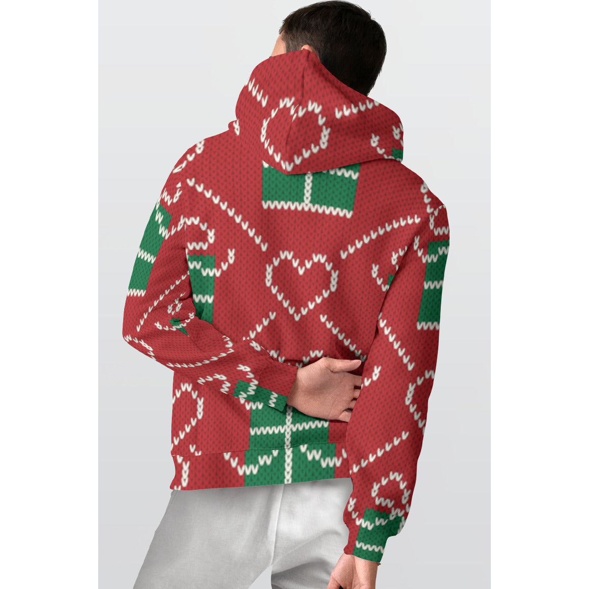 All-Over Print Men's Thicken Pullover Hoodie