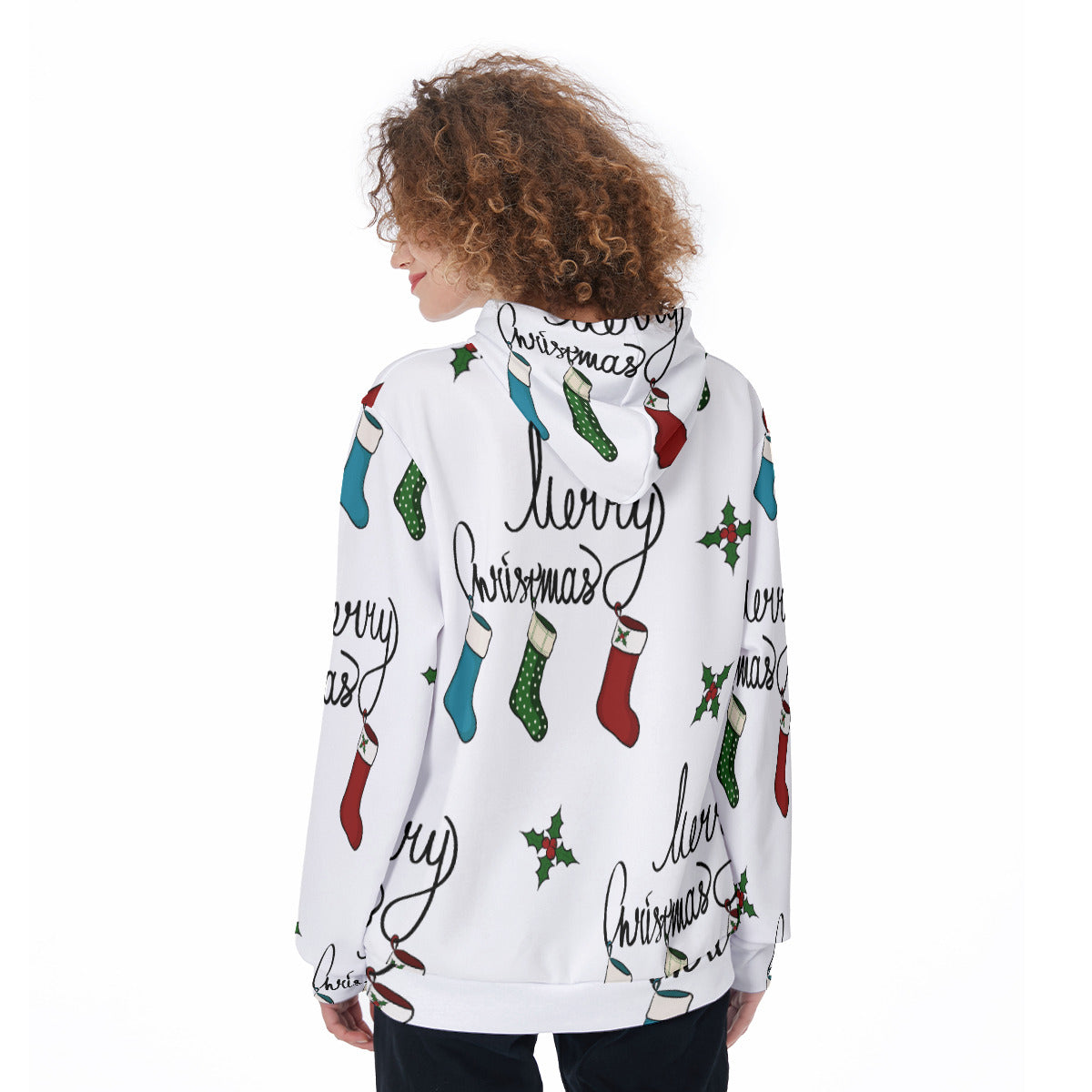 All-Over Print Women's Heavy Fleece Festive Hoodie