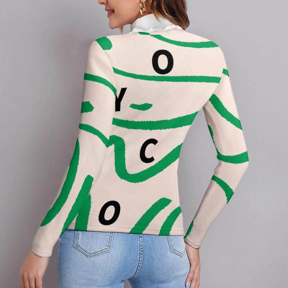 Women's Long Sleeve Lapel Sweater