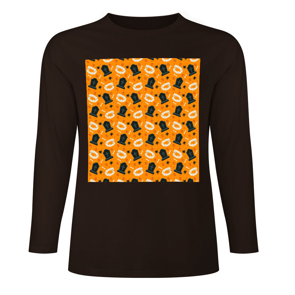 Halloween Design Pure cotton long sleeved T-shirt Multiple colors available
