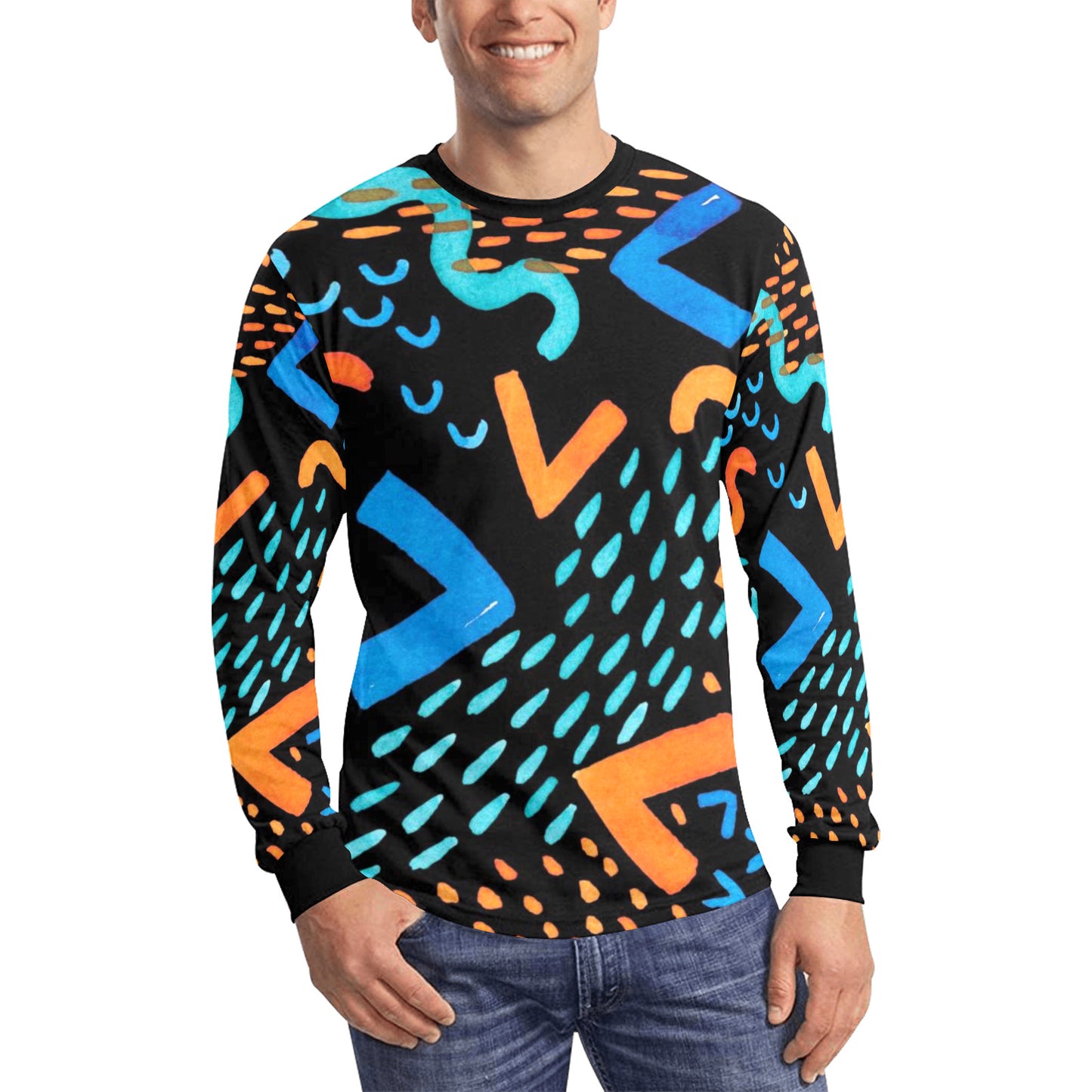 Urban Design Men's Long Sleeve T-shirt(ModelT51)