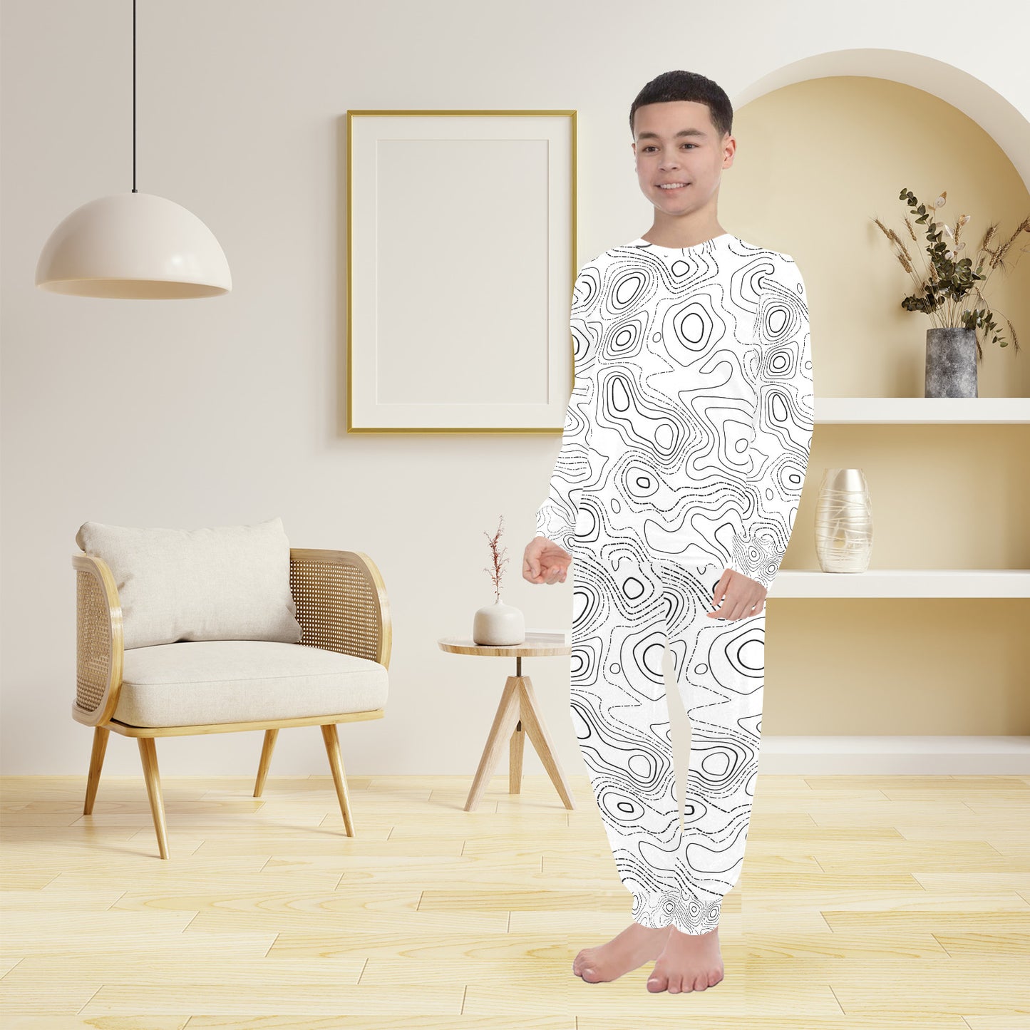 Big Boys' Crew Neck Long Pajama Set (Sets 18)