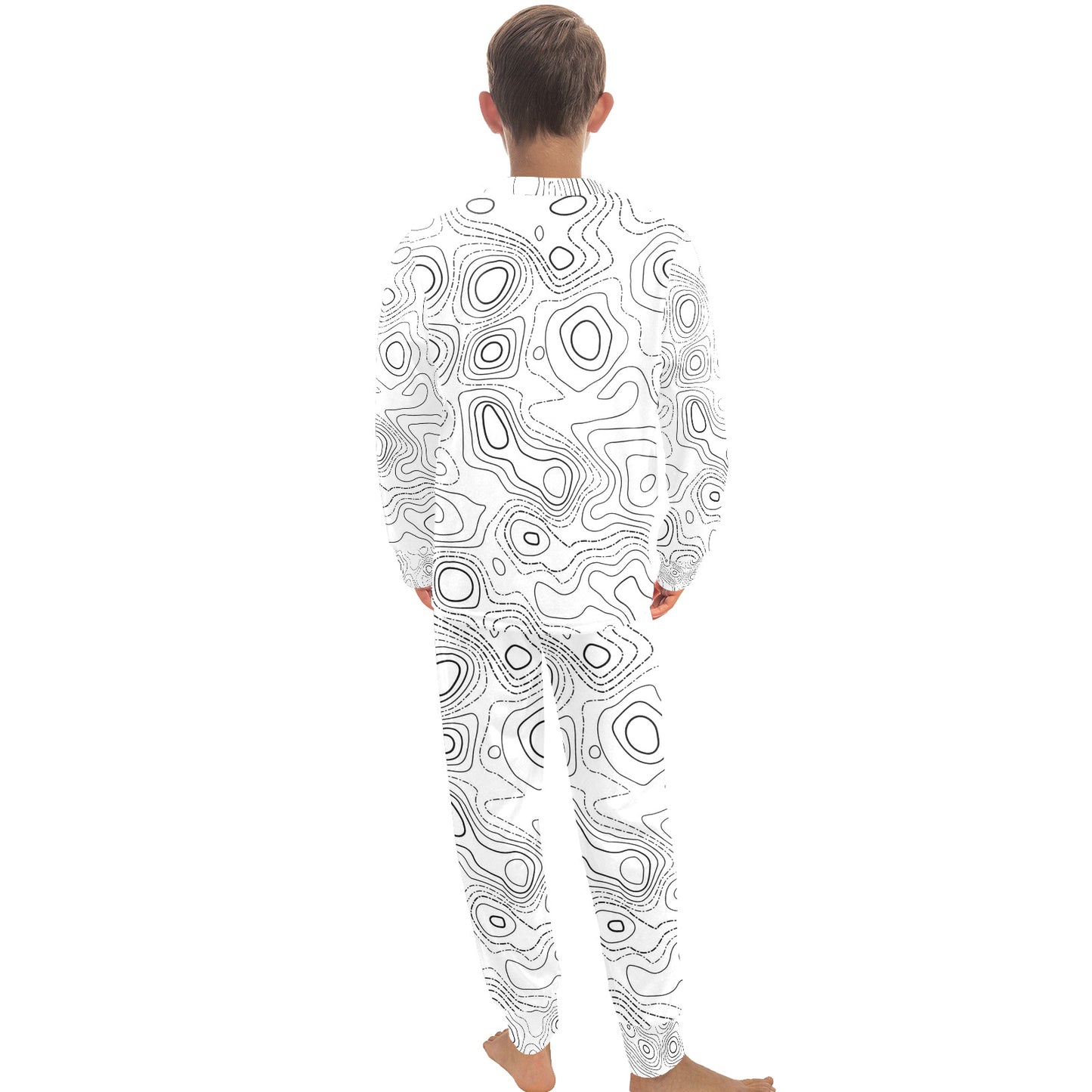 Big Boys' Crew Neck Long Pajama Set (Sets 18)