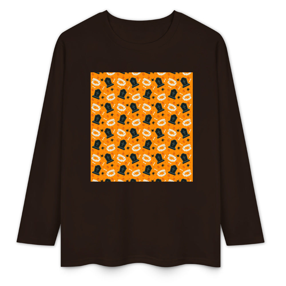 Halloween Design Pure cotton long sleeved T-shirt Multiple colors available