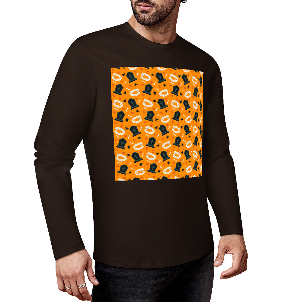 Halloween Design Pure cotton long sleeved T-shirt Multiple colors available