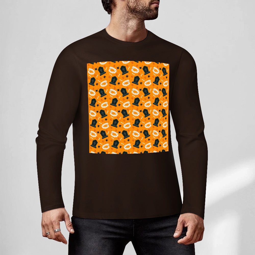Halloween Design Pure cotton long sleeved T-shirt Multiple colors available