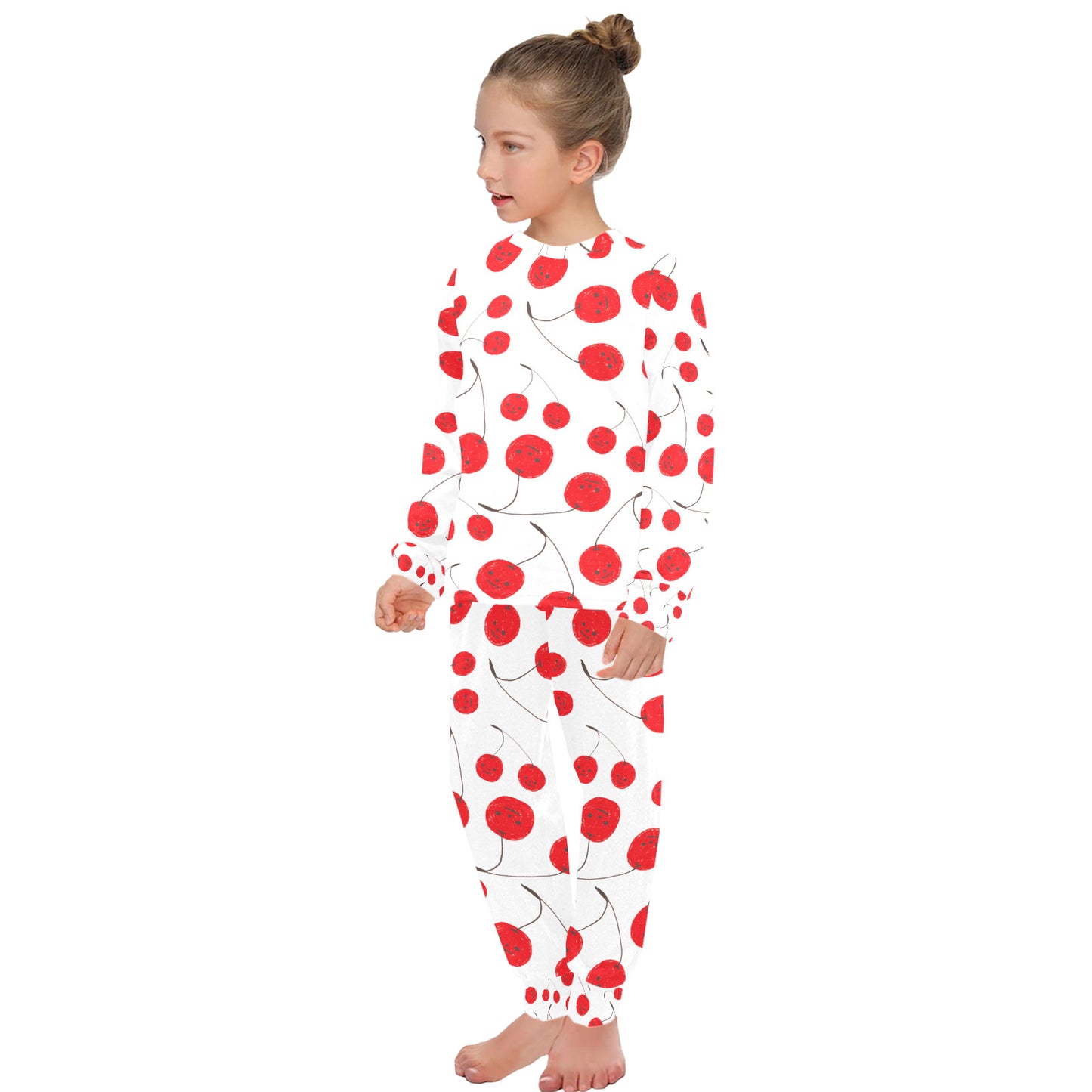 Big Girls' Crew Neck Long Pajama Set (Sets 18)