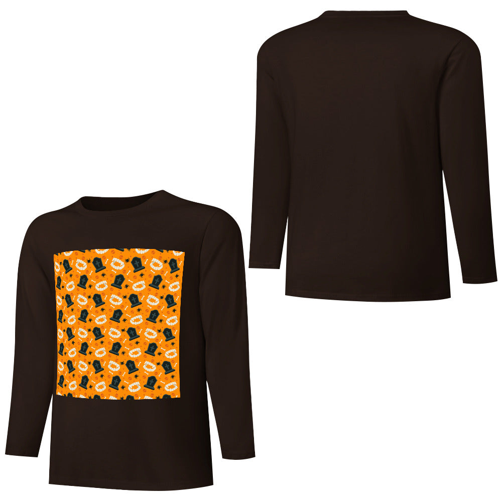 Halloween Design Pure cotton long sleeved T-shirt Multiple colors available