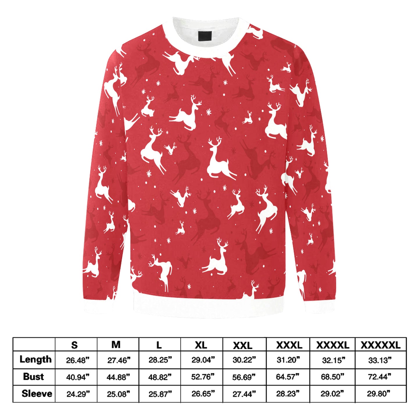 Men's All Over Print Fuzzy Christmas Sweatshirt (Model H18)