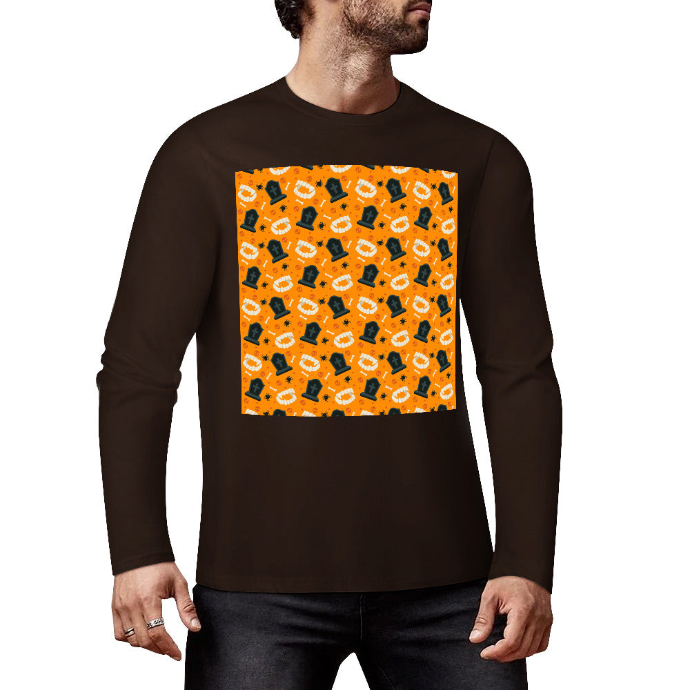 Halloween Design Pure cotton long sleeved T-shirt Multiple colors available