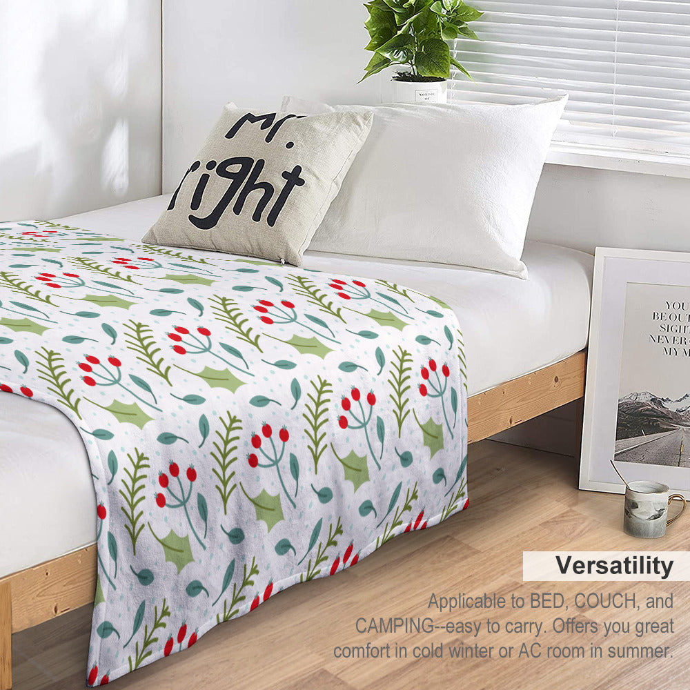 Ultra-Soft Flannel Blanket-Christmas Print-Multiple Sizes