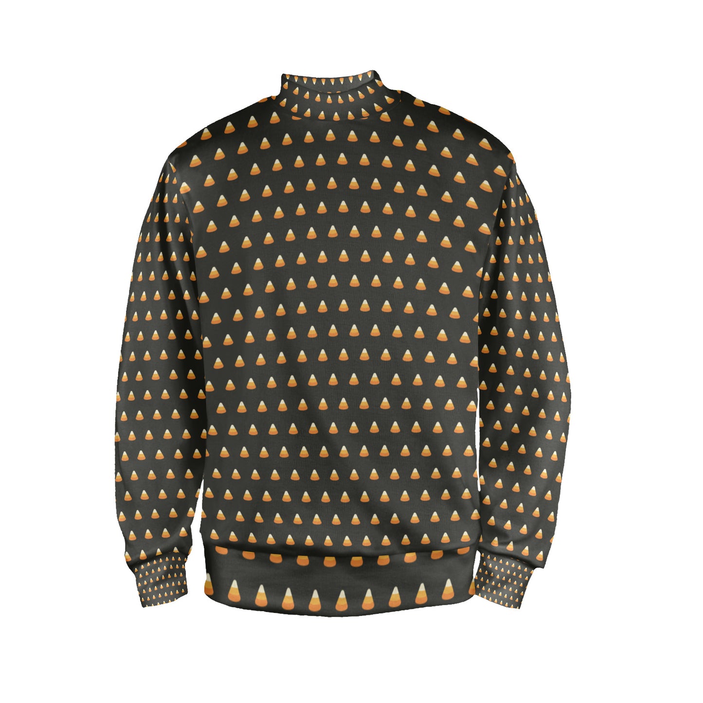 Men's Candy Corn Design All Over Print Mock Neck Sweater (Model H43)