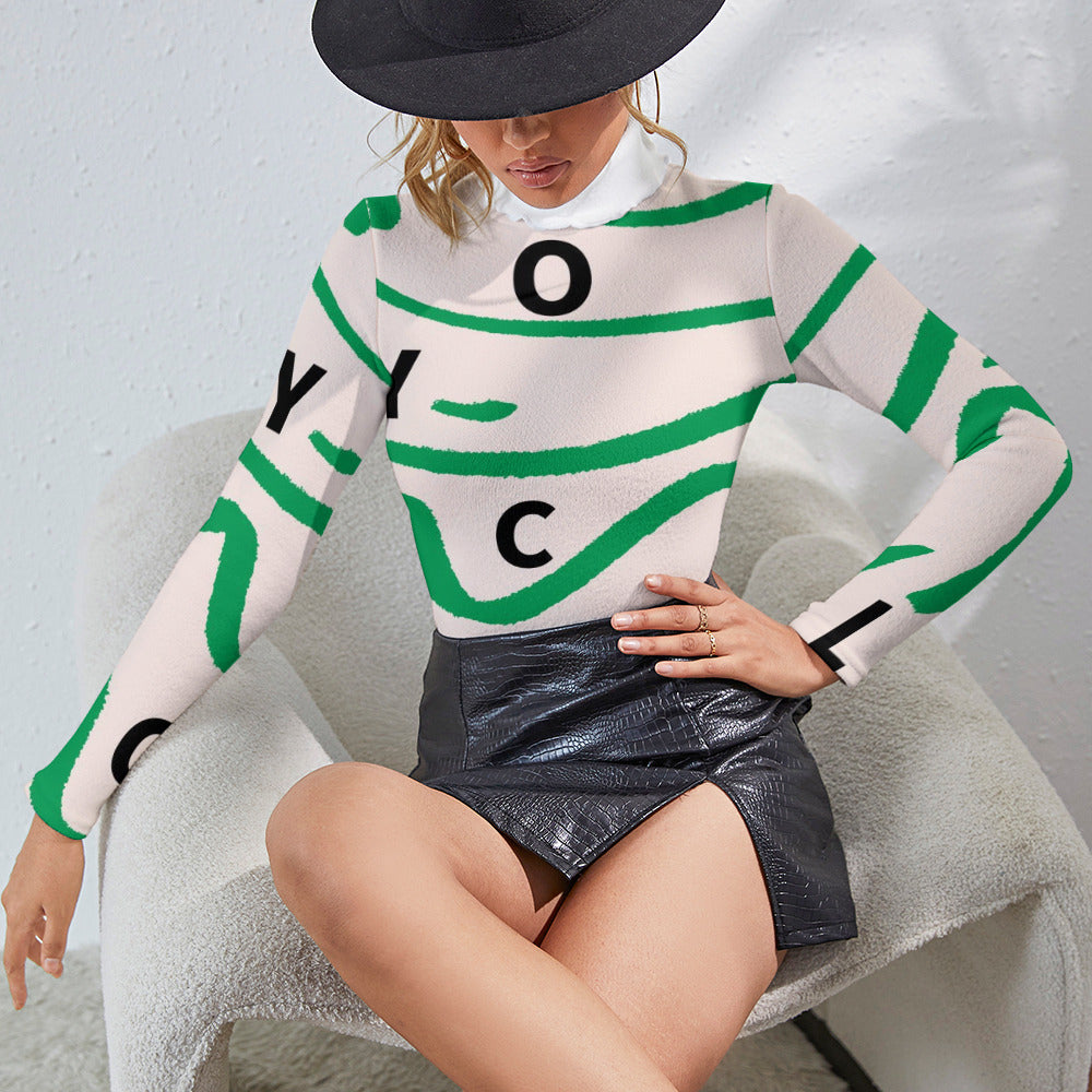 Women's Long Sleeve Lapel Sweater