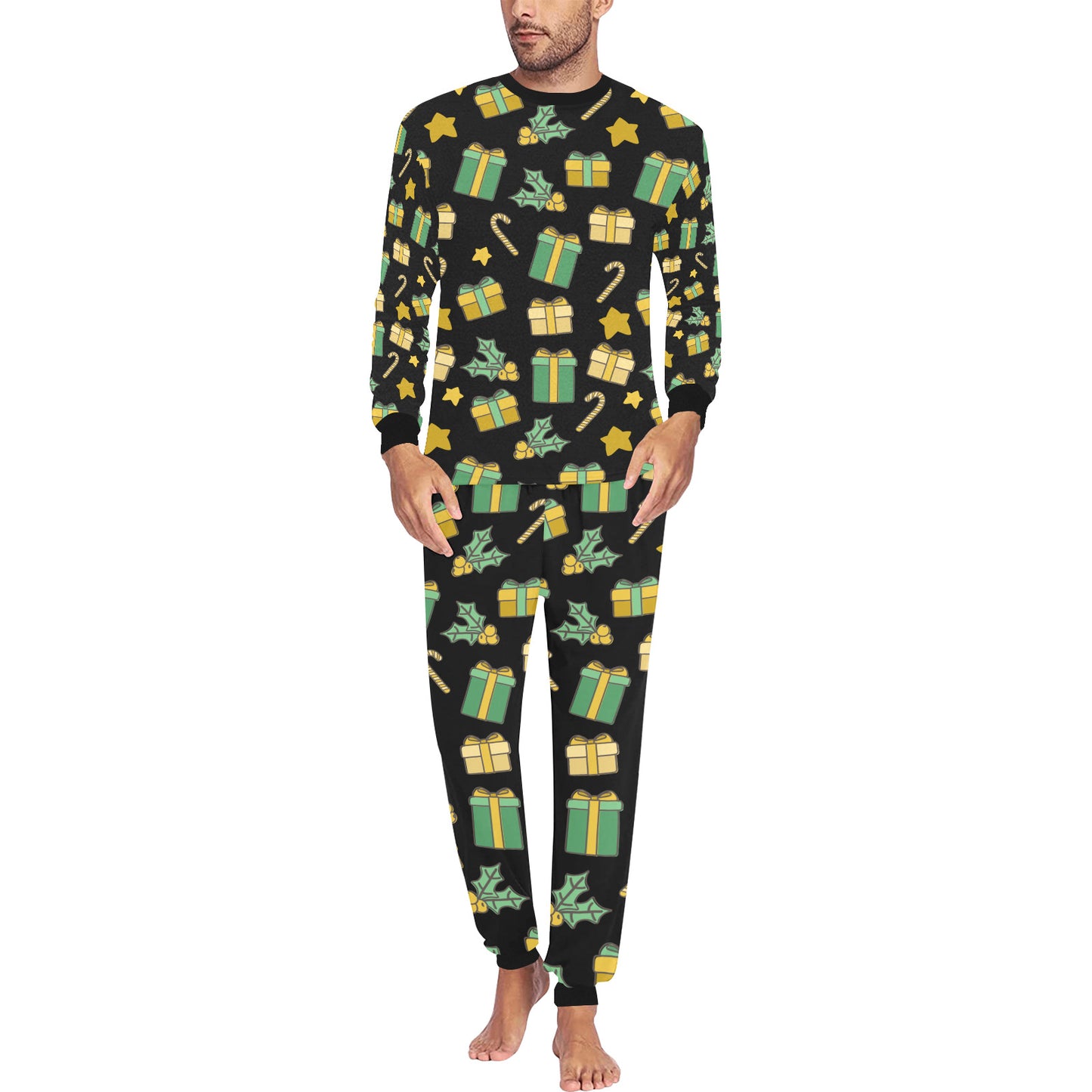 Men's All Over Christmas Print Pajama Set (Sets 07)