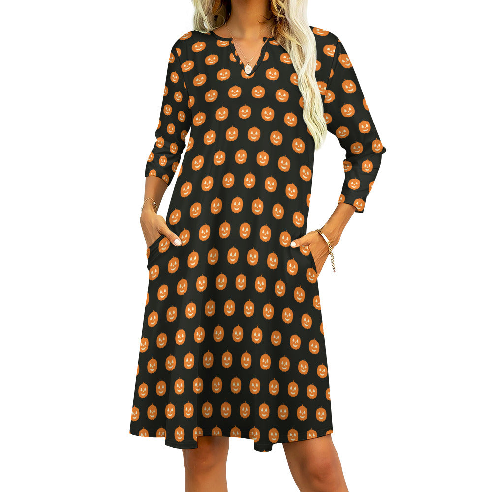 7-point sleeve dress