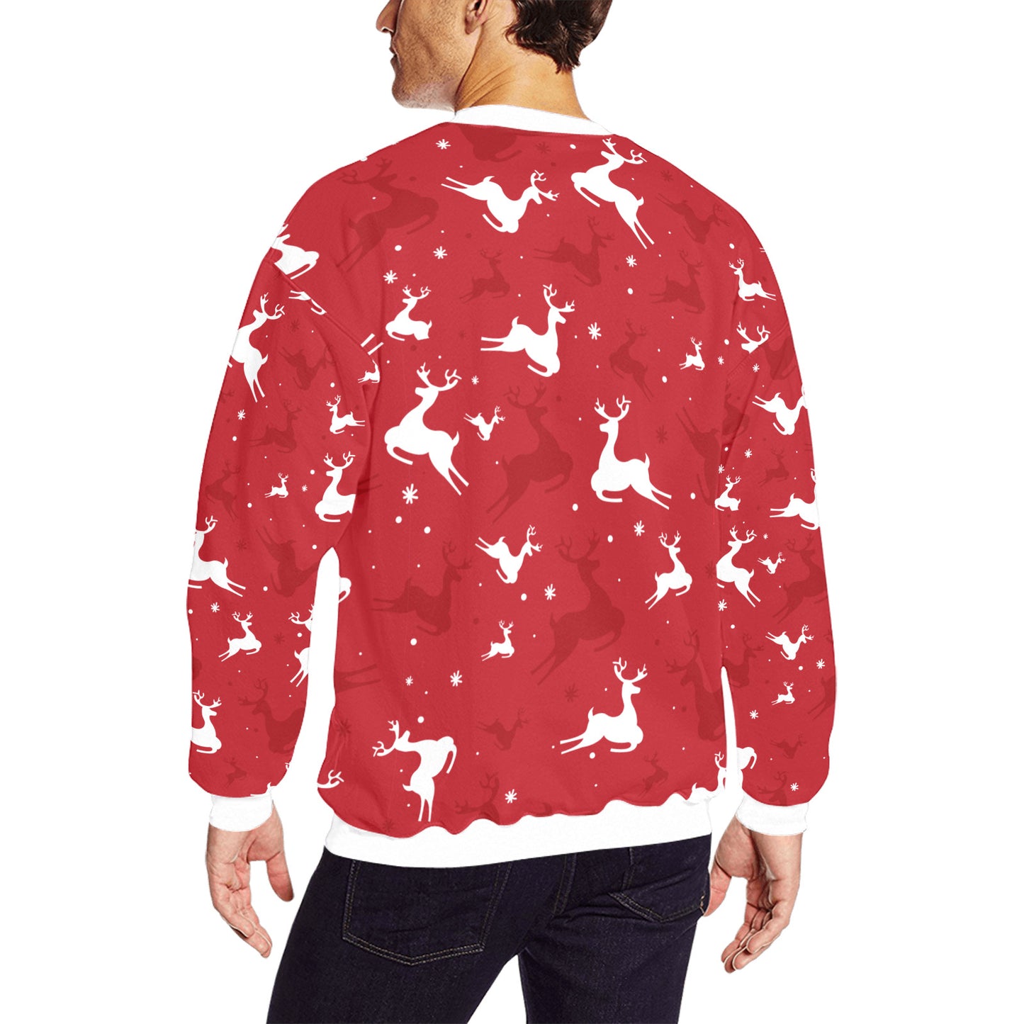 Men's All Over Print Fuzzy Christmas Sweatshirt (Model H18)