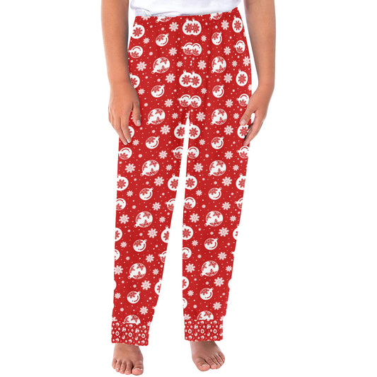 Kids' All Over Christmas Print Pajama Trousers (Sets 07)