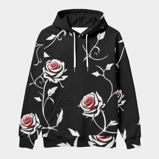 All-Over Floral Print Men's Pullover Hoodie