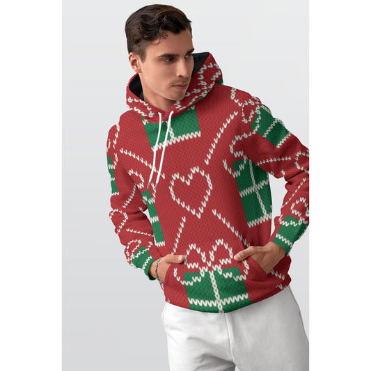 All-Over Print Men's Thicken Pullover Hoodie