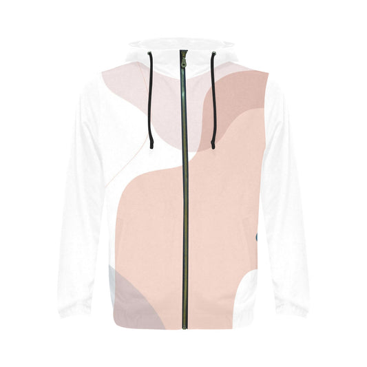 Urban-Style Men's All Over Print Full Zip Hoodie (Model H14)