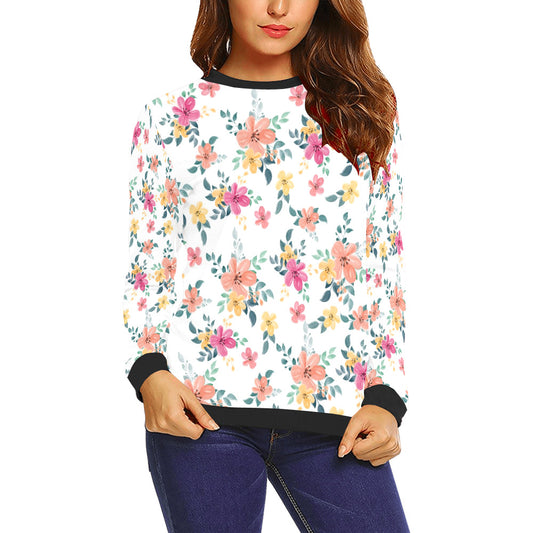 Women's All Over Floral Print Sweatshirt (Model H18)