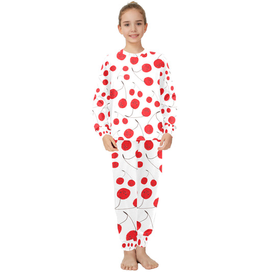 Big Girls' Crew Neck Long Pajama Set (Sets 18)